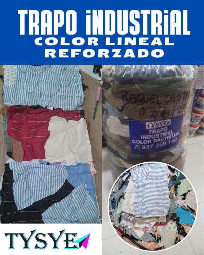 TRAPO INDUSTRIAL COLOR LINEAL / REFORZADO